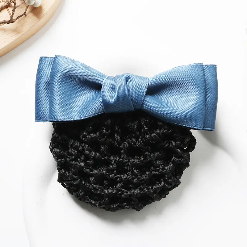 Blue Bow Hairpin for Women with Soft Cotton Base - Image 7