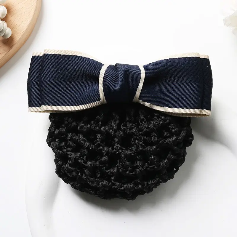 Blue Bow Hairpin for Women with Soft Cotton Base - Image 8