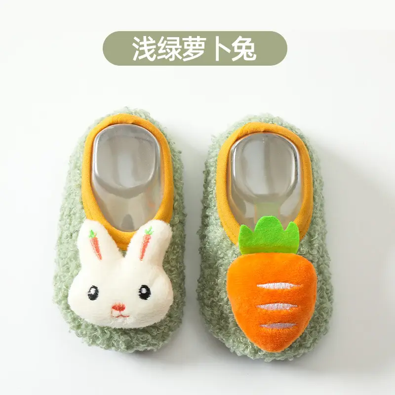 Children's Non-Slip Soft Baby Socks with Carrot Design - Image 3