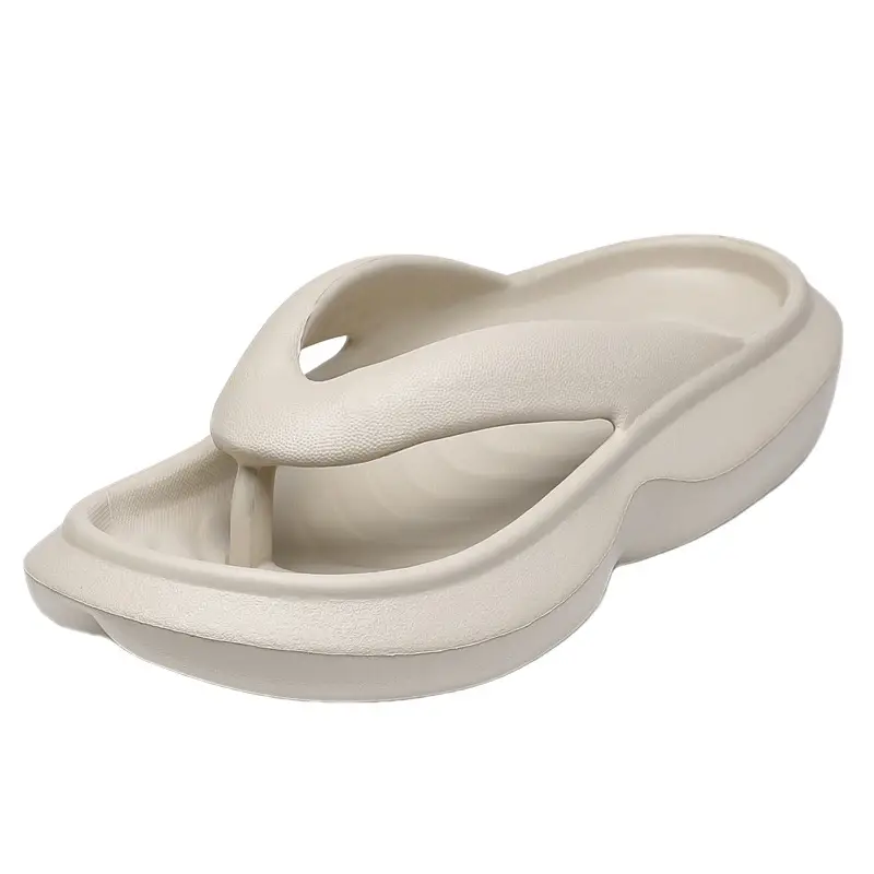 Men's Thick White Flip-Flops Non-Slip Summer Slippers