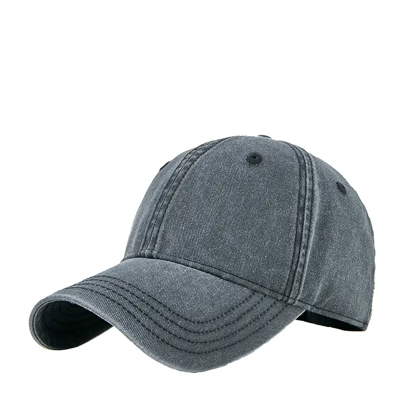 Men Washed Cotton Peaked Cap Retro Colors - Image 18