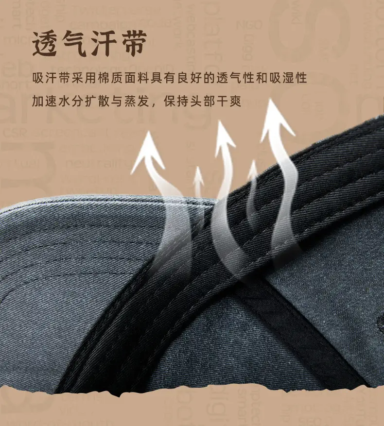 Men Washed Cotton Peaked Cap Retro Colors — feature 17