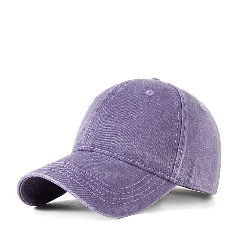 Men Washed Cotton Peaked Cap Retro Colors - Image 11