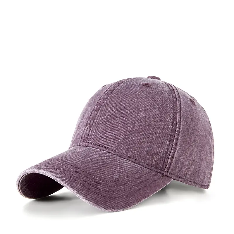 Men Washed Cotton Peaked Cap Retro Colors - Image 12