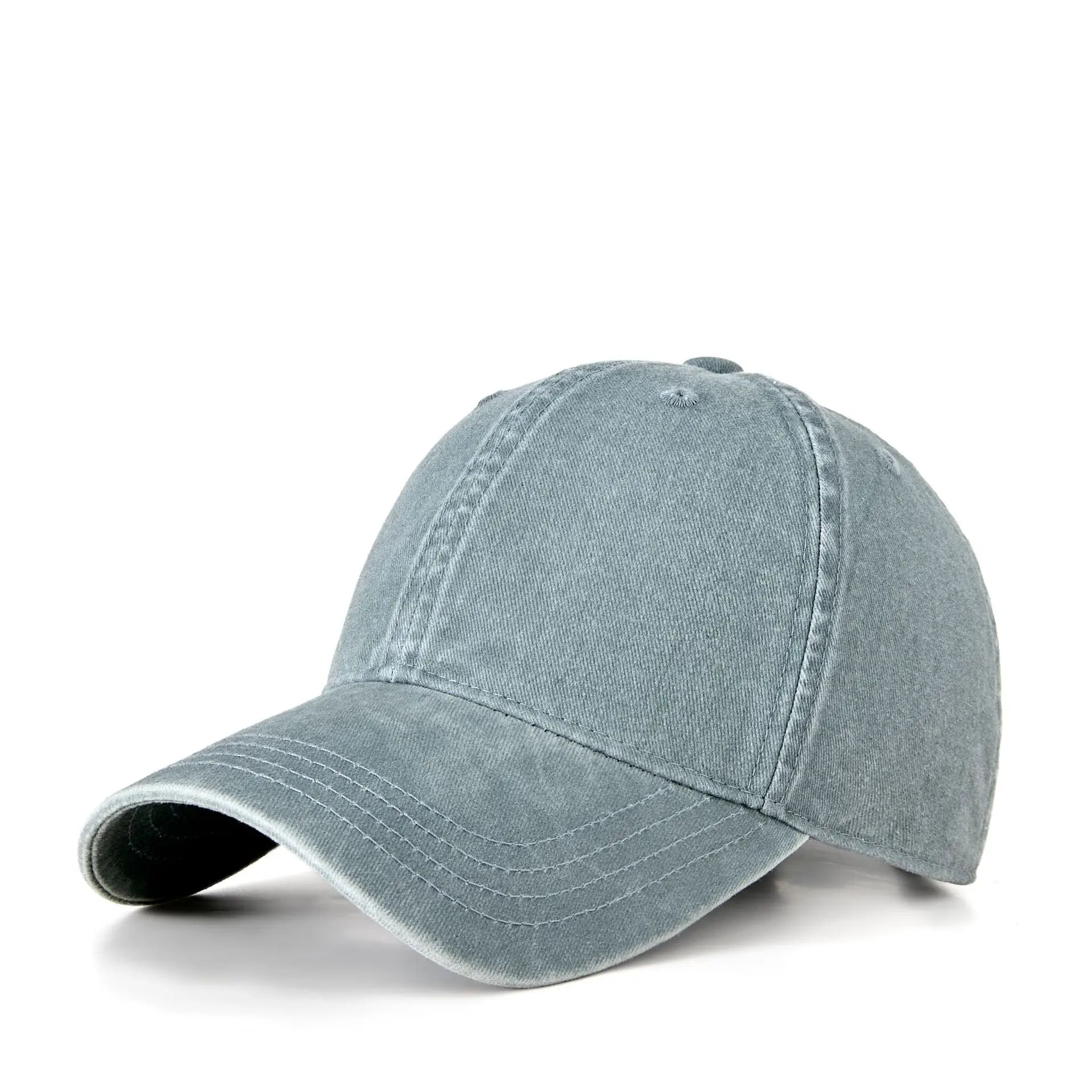 Men Washed Cotton Peaked Cap Retro Colors - Image 13