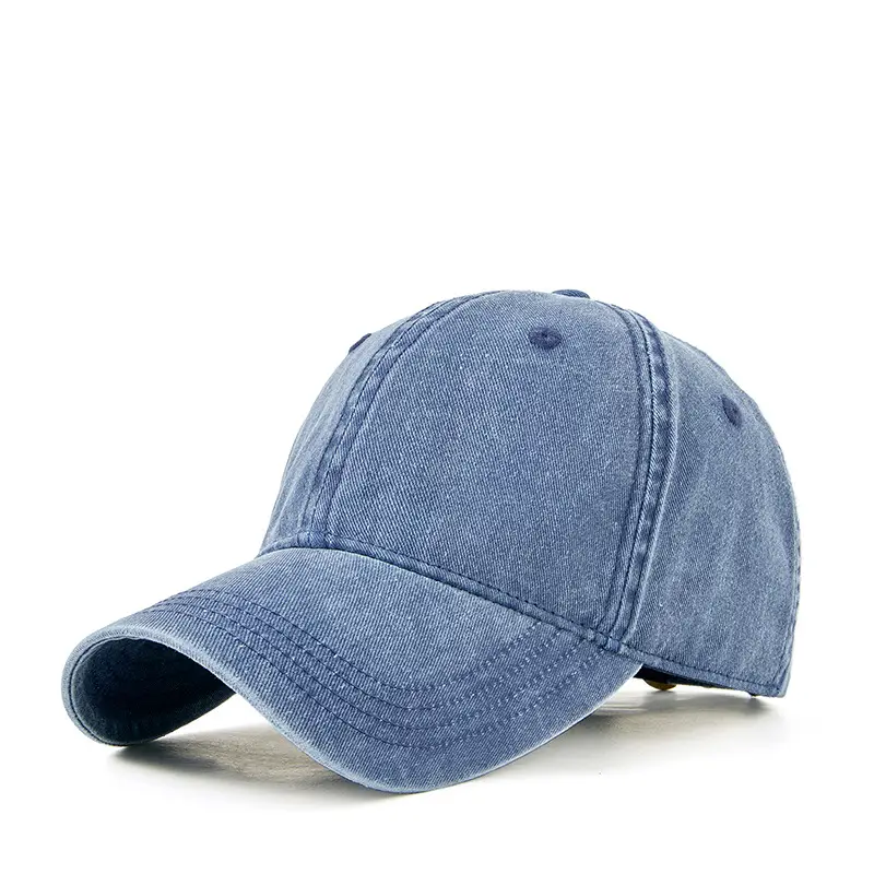 Men Washed Cotton Peaked Cap Retro Colors - Image 2