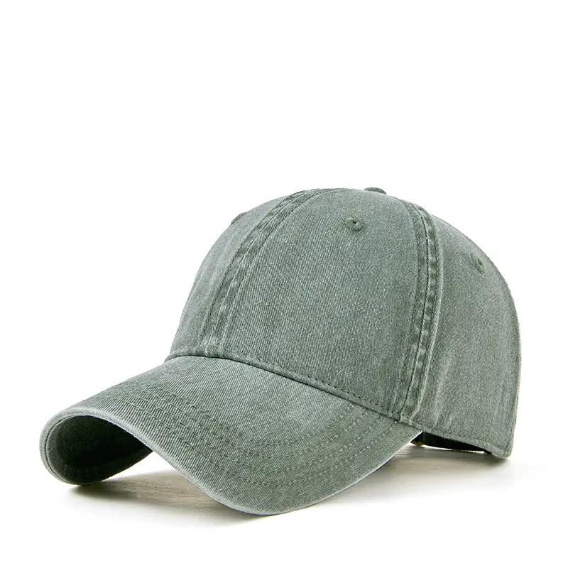 Men Washed Cotton Peaked Cap Retro Colors - Image 4