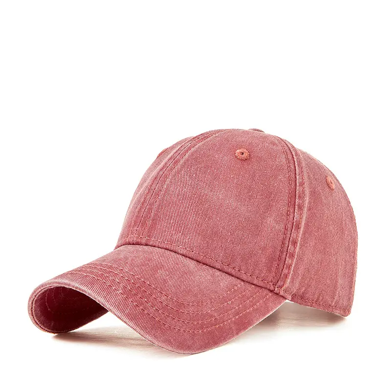 Men Washed Cotton Peaked Cap Retro Colors - Image 7