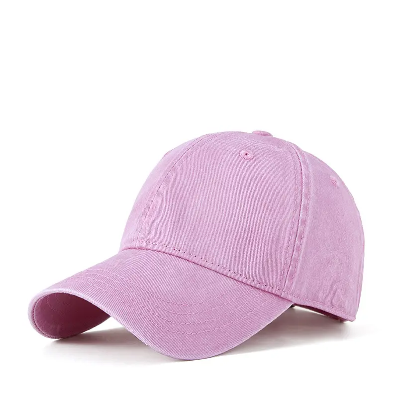 Men Washed Cotton Peaked Cap Retro Colors - Image 9