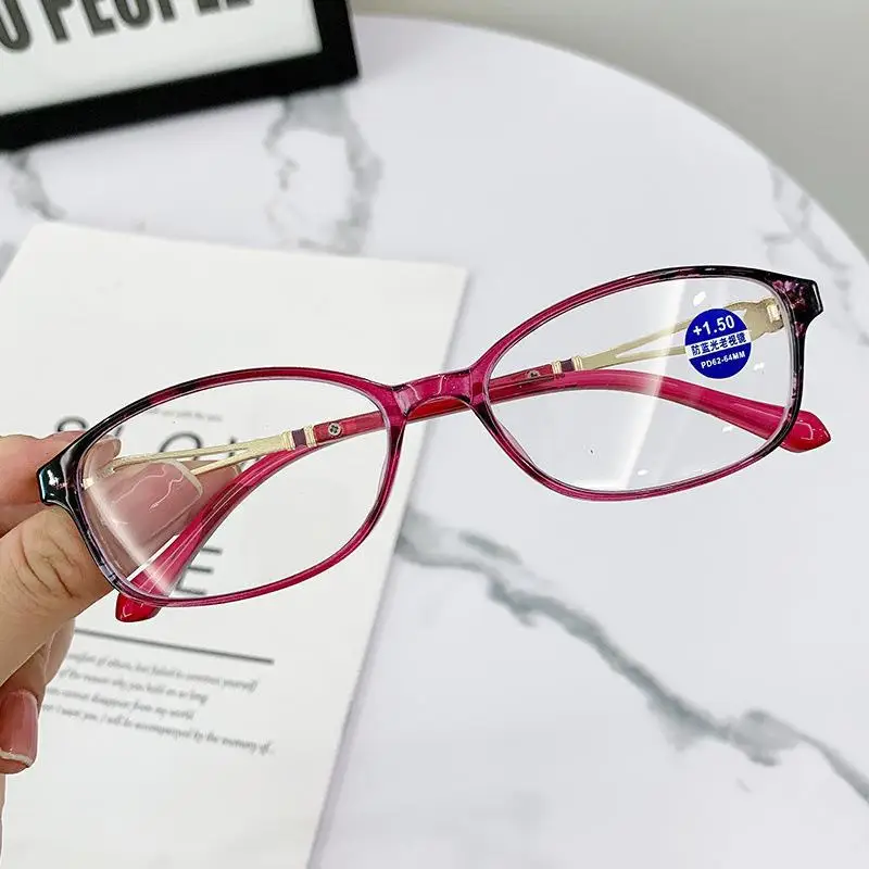 Purple Hollow Anti-Blue Glasses for Reading & Presbyopia - Image 2