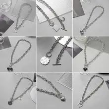Titanium Steel Smiley Necklace Women's Hip Hop European American — feature 25