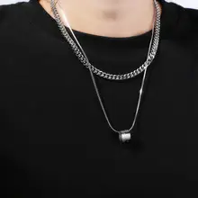 Titanium Steel Smiley Necklace Women's Hip Hop European American — feature 7