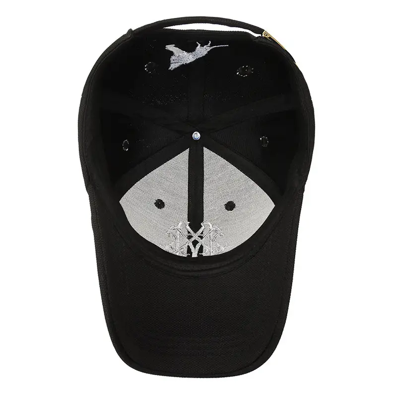 Men's Black Embroidered Baseball Cap with Anti-Tide Design - Image 4