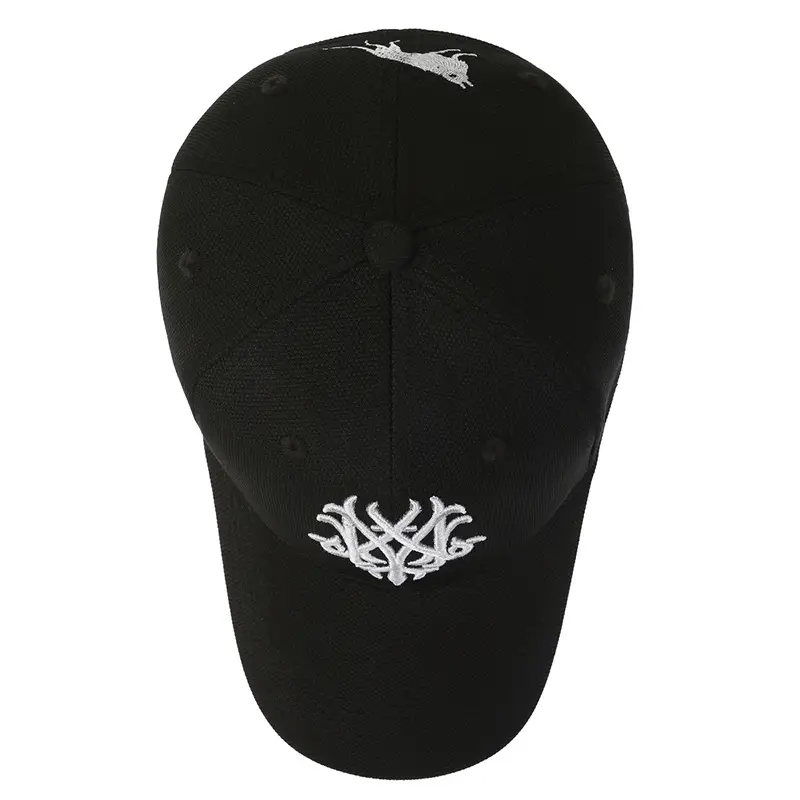 Men's Black Embroidered Baseball Cap with Anti-Tide Design - Image 5