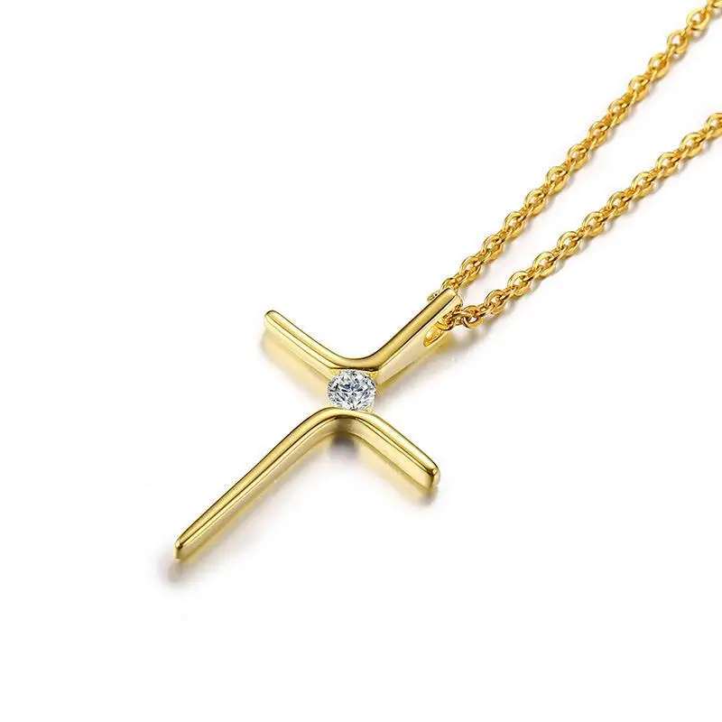 Minimalist Gold Diamond Necklace for Women - Image 5