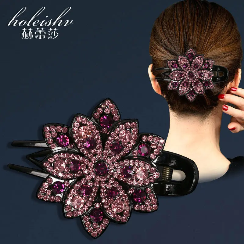 Large Rhinestone Hair Clip for Women - Image 2