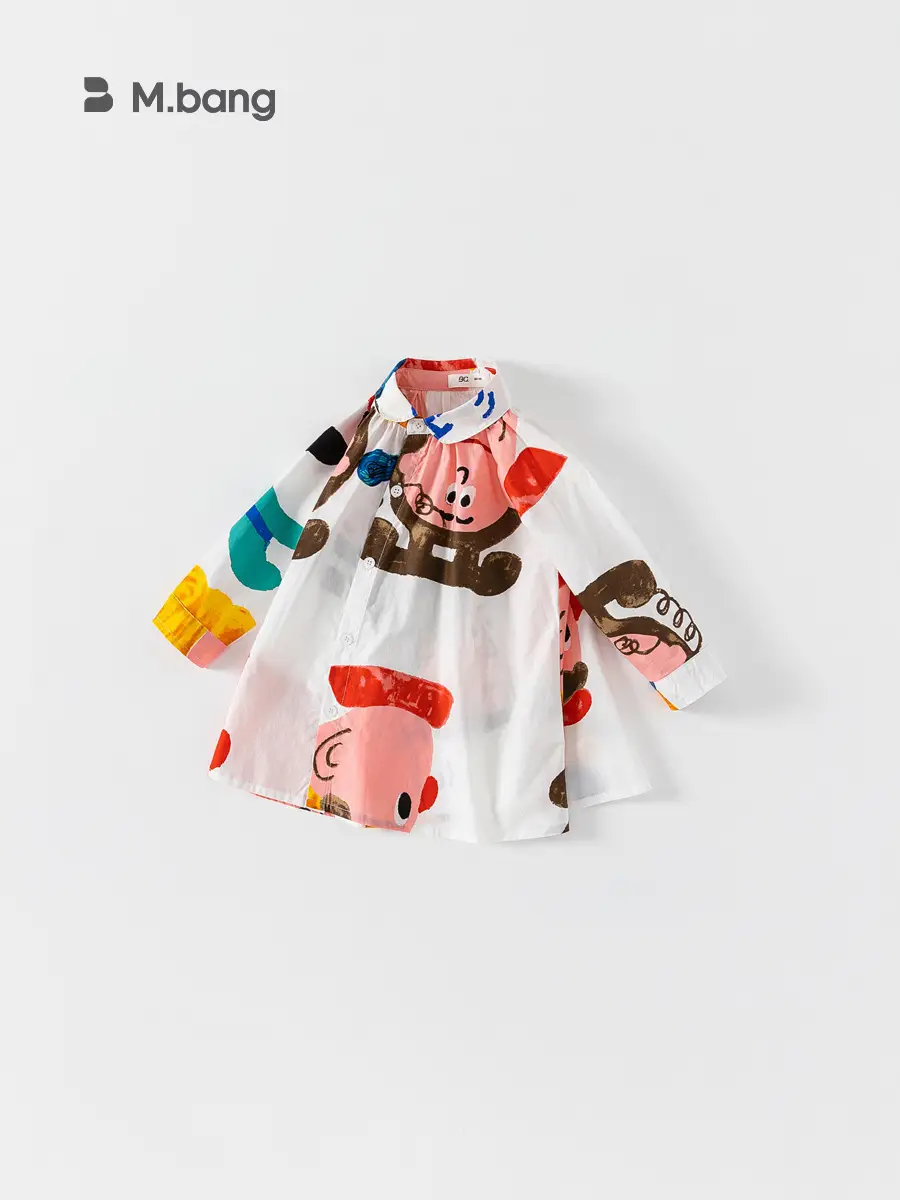 Girls Graffiti Cotton Shirt Skirt Set Spring Autumn - Image 7