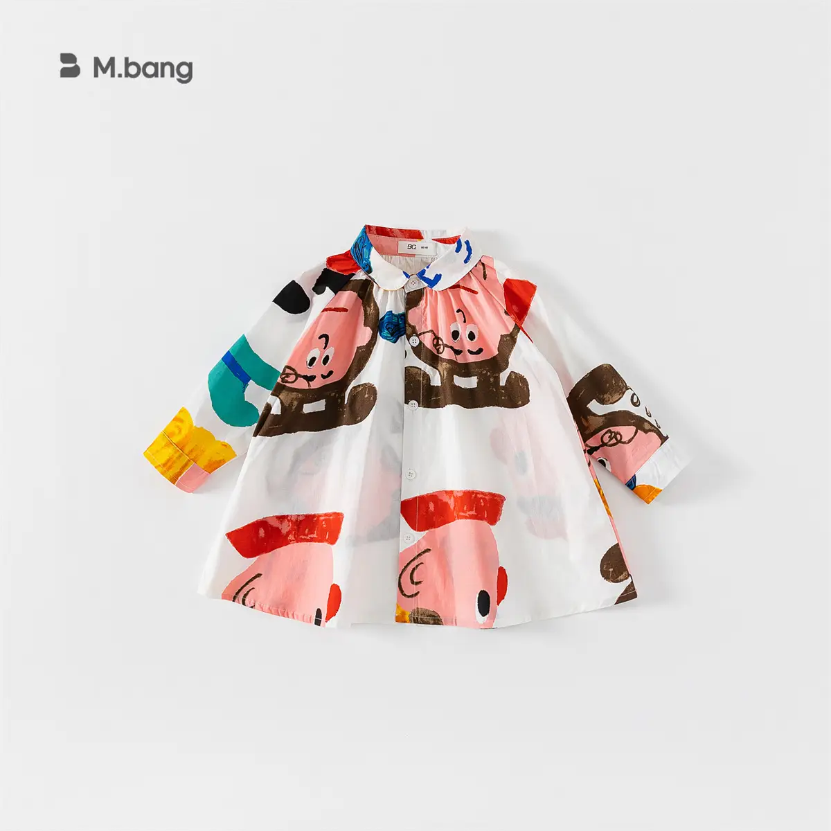 Girls Graffiti Cotton Shirt Skirt Set Spring Autumn - Image 3