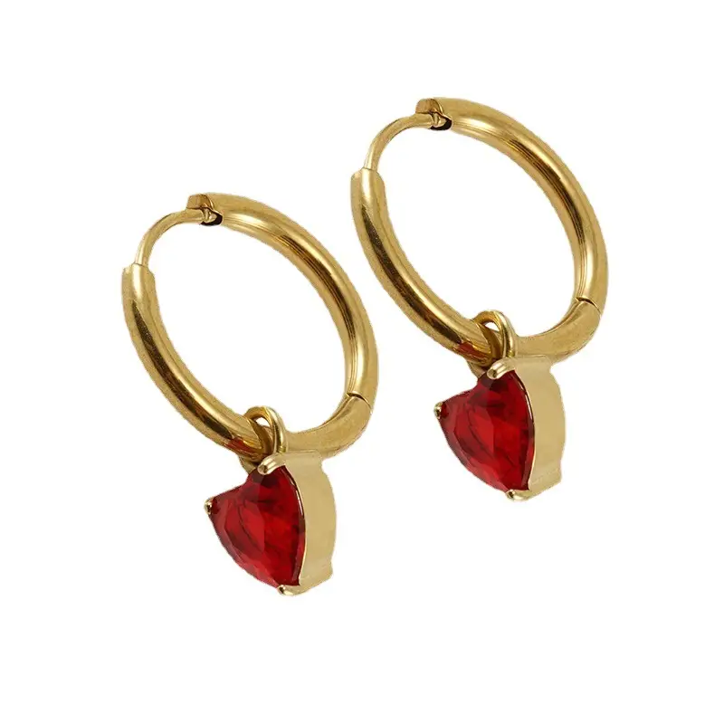 18K Gold Zircon Earrings for Women - Image 14