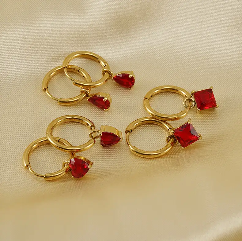 18K Gold Zircon Earrings for Women — feature 17