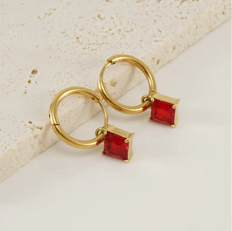 18K Gold Zircon Earrings for Women — feature 20