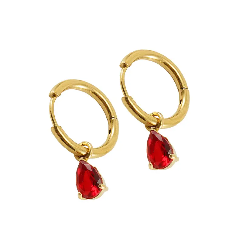18K Gold Zircon Earrings for Women - Image 7