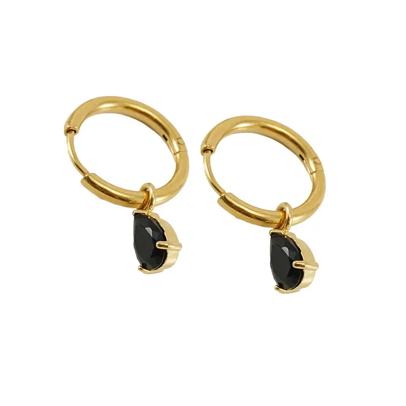18K Gold Zircon Earrings for Women - Image 8