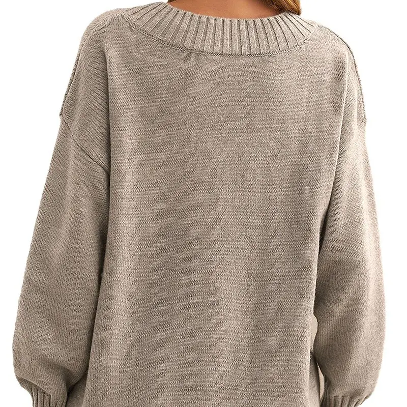 New Cross-Border Knitted V Neck Pullover for Women - Image 15