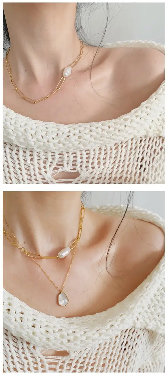 Cold Wind Pearl Necklace for Women White Off-White — feature 8