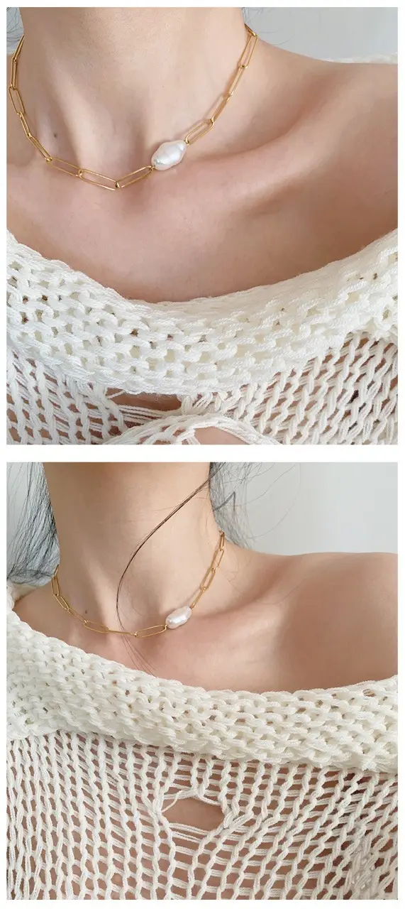 Cold Wind Pearl Necklace for Women White Off-White — feature 9