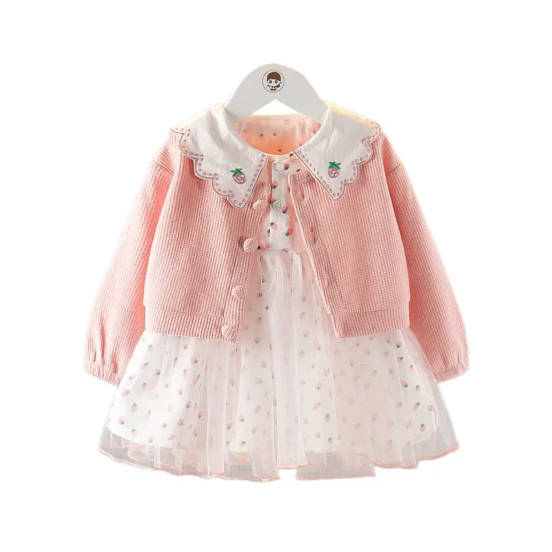 Girls Pink Knit Two-Piece Suit 1-3Yr - Image 5