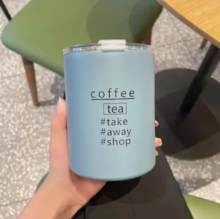Stainless Steel Thermos Cups 304 High Color Value Portable American Latte Coffee Cups - Image 2
