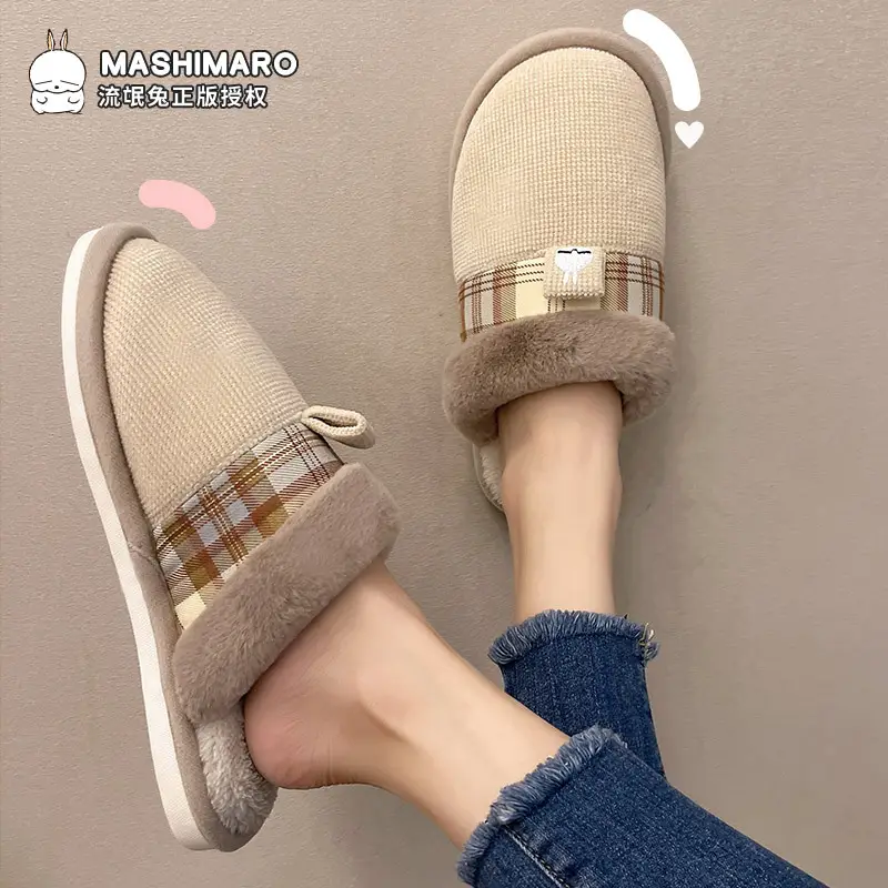 Rascal Rabbit Cotton Slippers for Women, Autumn and Winter Indoor Home Casual Plush Non-Slip Soft Sole Couple Home Slippers for Men, Floor Warm Plush - Image 7