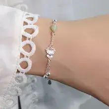 Silver Zircon Heart Bracelet for Women — feature 14