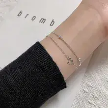Silver Zircon Heart Bracelet for Women — feature 22