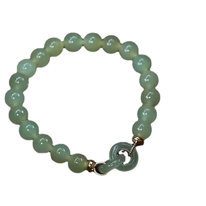 Elegant Heart Chalcedony Jade Bracelet for Women