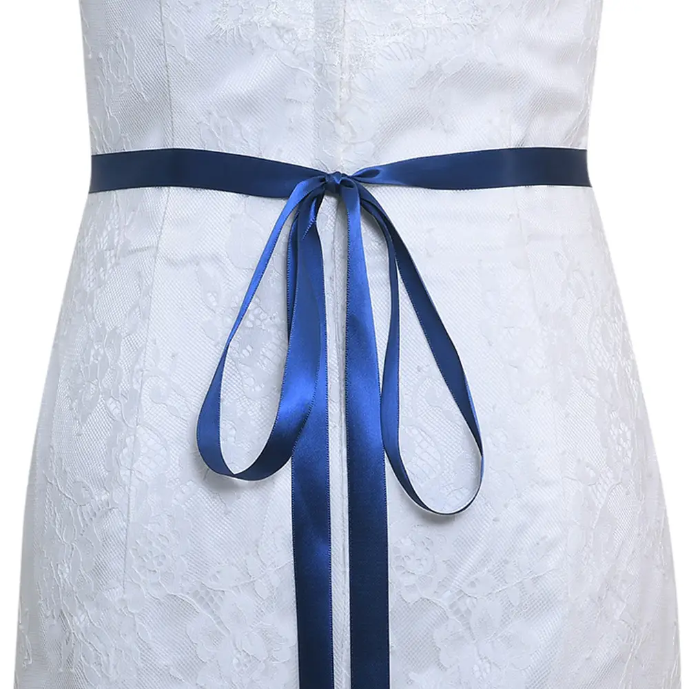White Bridal Belt with Rhinestone Girdle for Women - Image 10