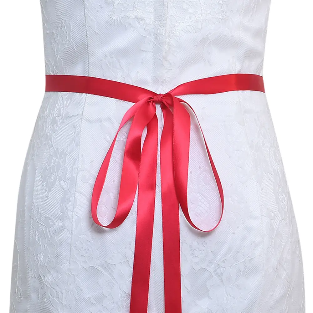 White Bridal Belt with Rhinestone Girdle for Women - Image 12