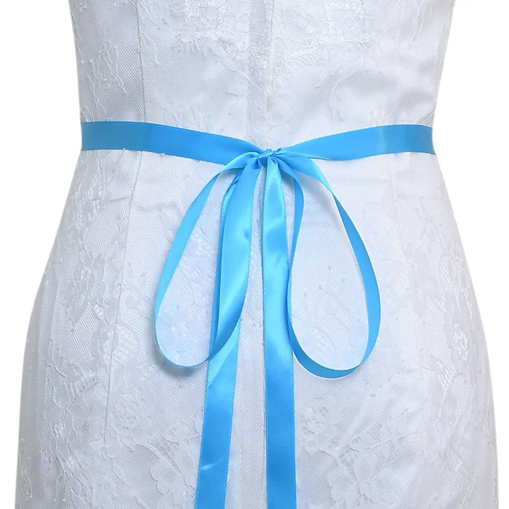 White Bridal Belt with Rhinestone Girdle for Women - Image 17
