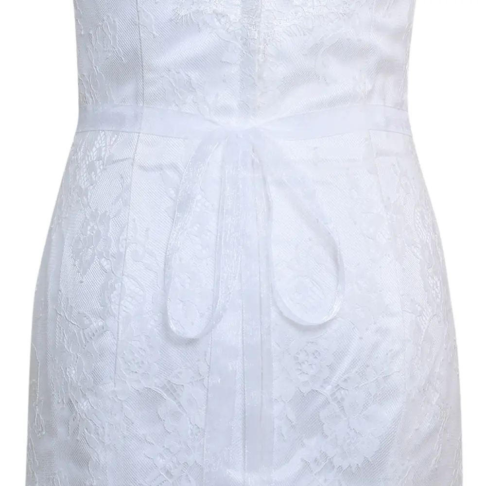 White Bridal Belt with Rhinestone Girdle for Women - Image 18