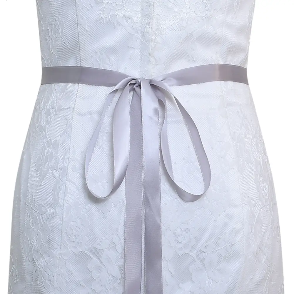 White Bridal Belt with Rhinestone Girdle for Women - Image 20