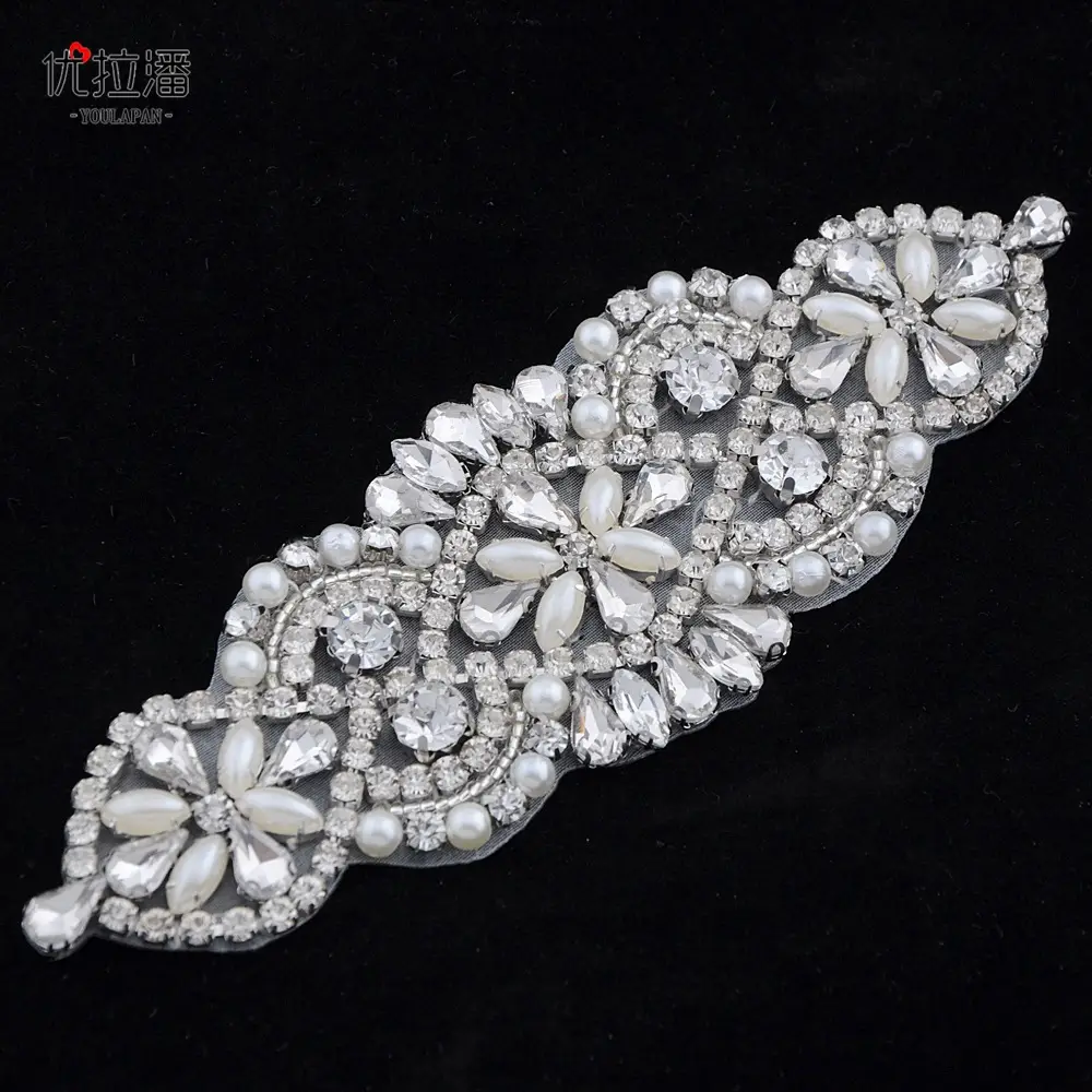 White Bridal Belt with Rhinestone Girdle for Women - Image 21