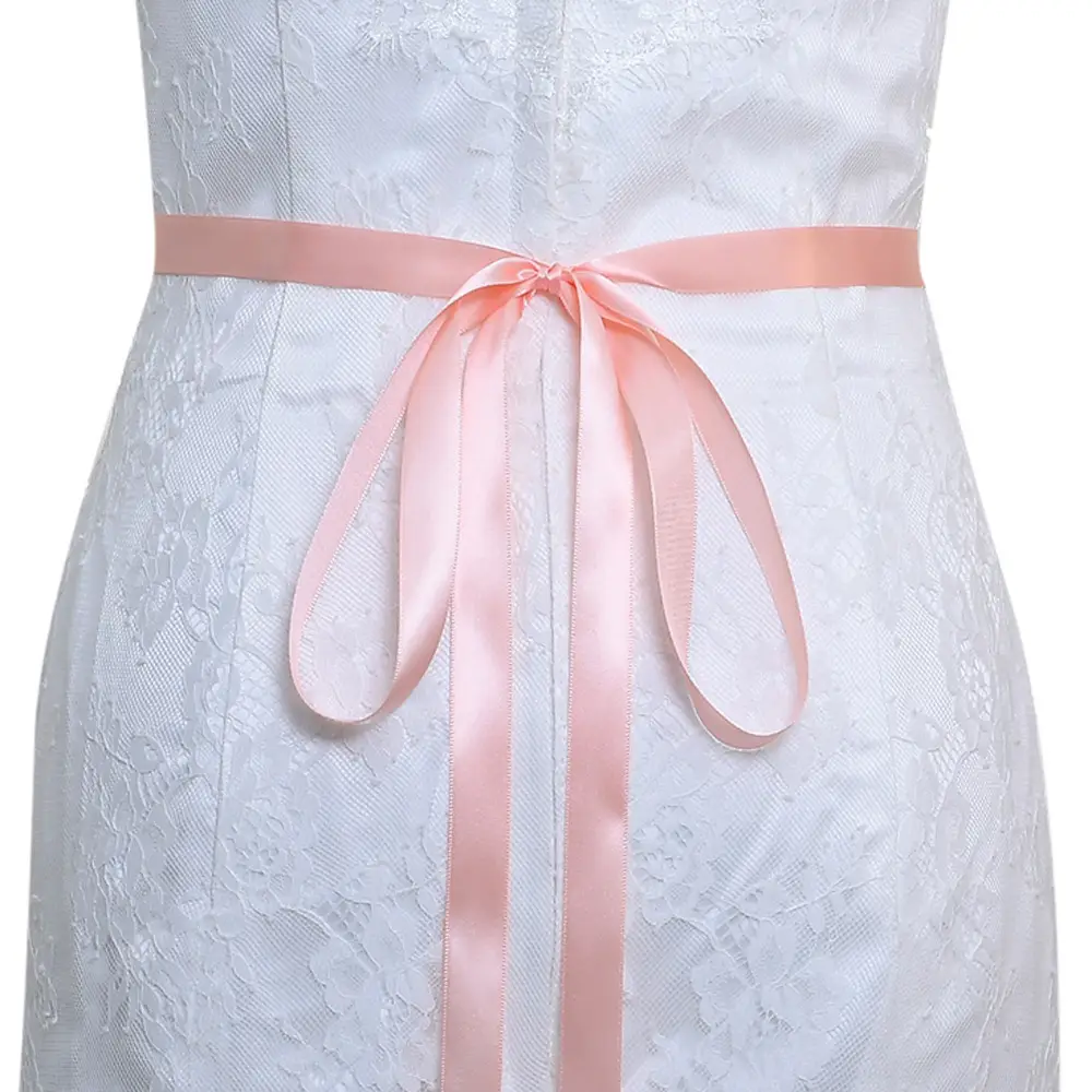White Bridal Belt with Rhinestone Girdle for Women - Image 7