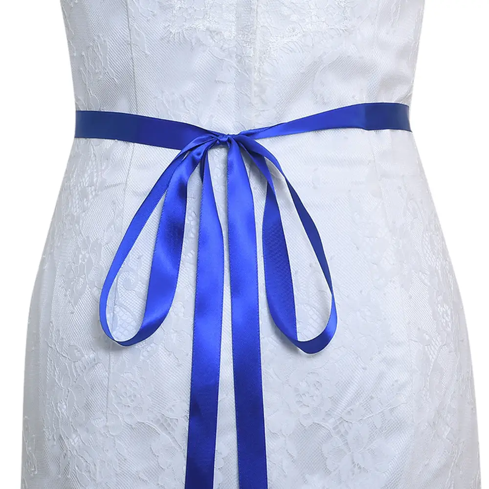 White Bridal Belt with Rhinestone Girdle for Women - Image 8