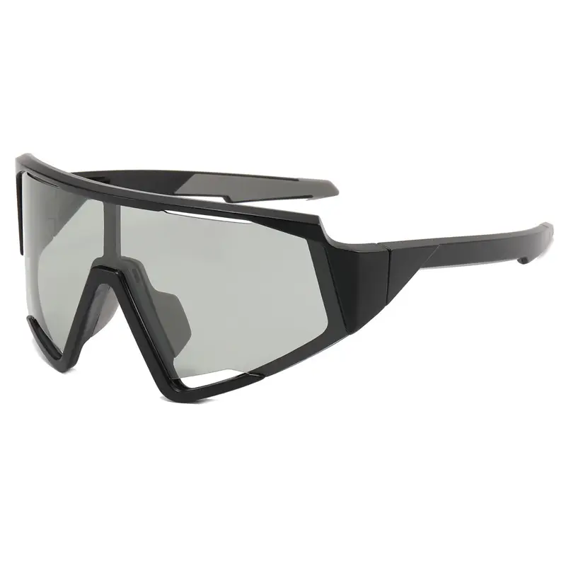 Men's Color-Changing Sports Sunglasses Large Frame Black