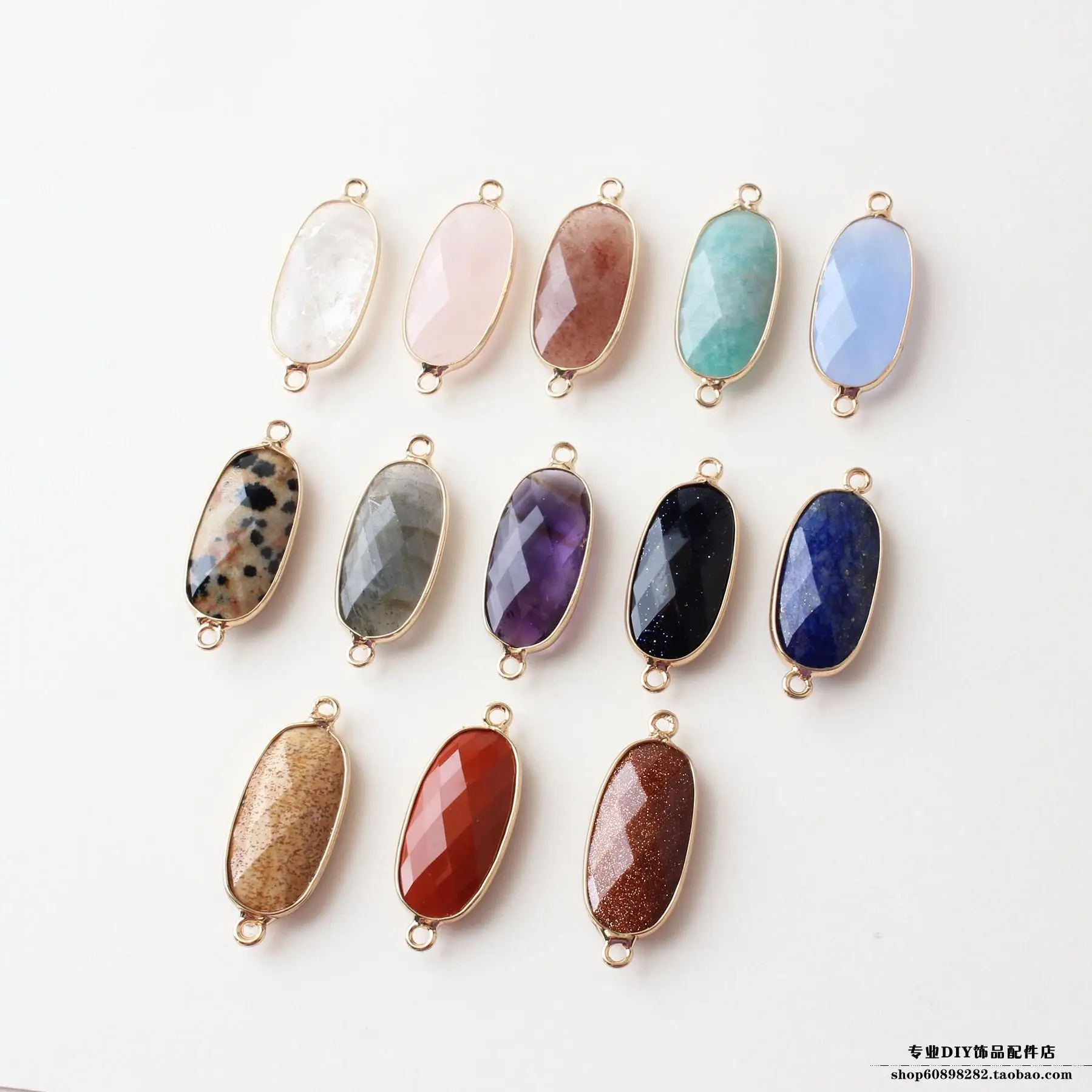 Oval Natural Stone Earrings & Bracelets Set — feature 1