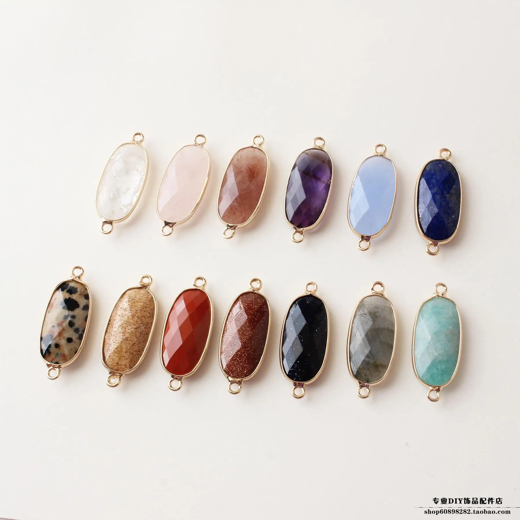 Oval Natural Stone Earrings & Bracelets Set — feature 2