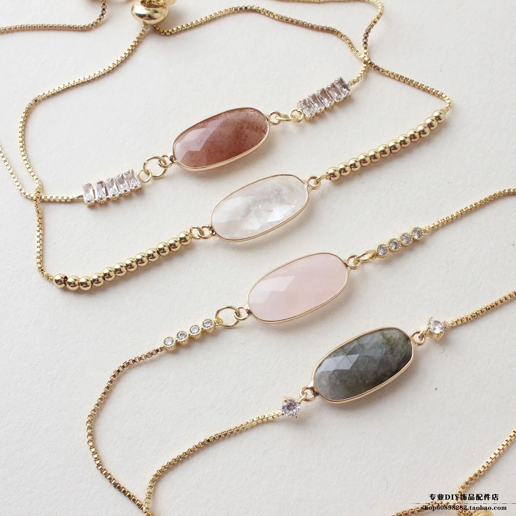 Oval Natural Stone Earrings & Bracelets Set — feature 5