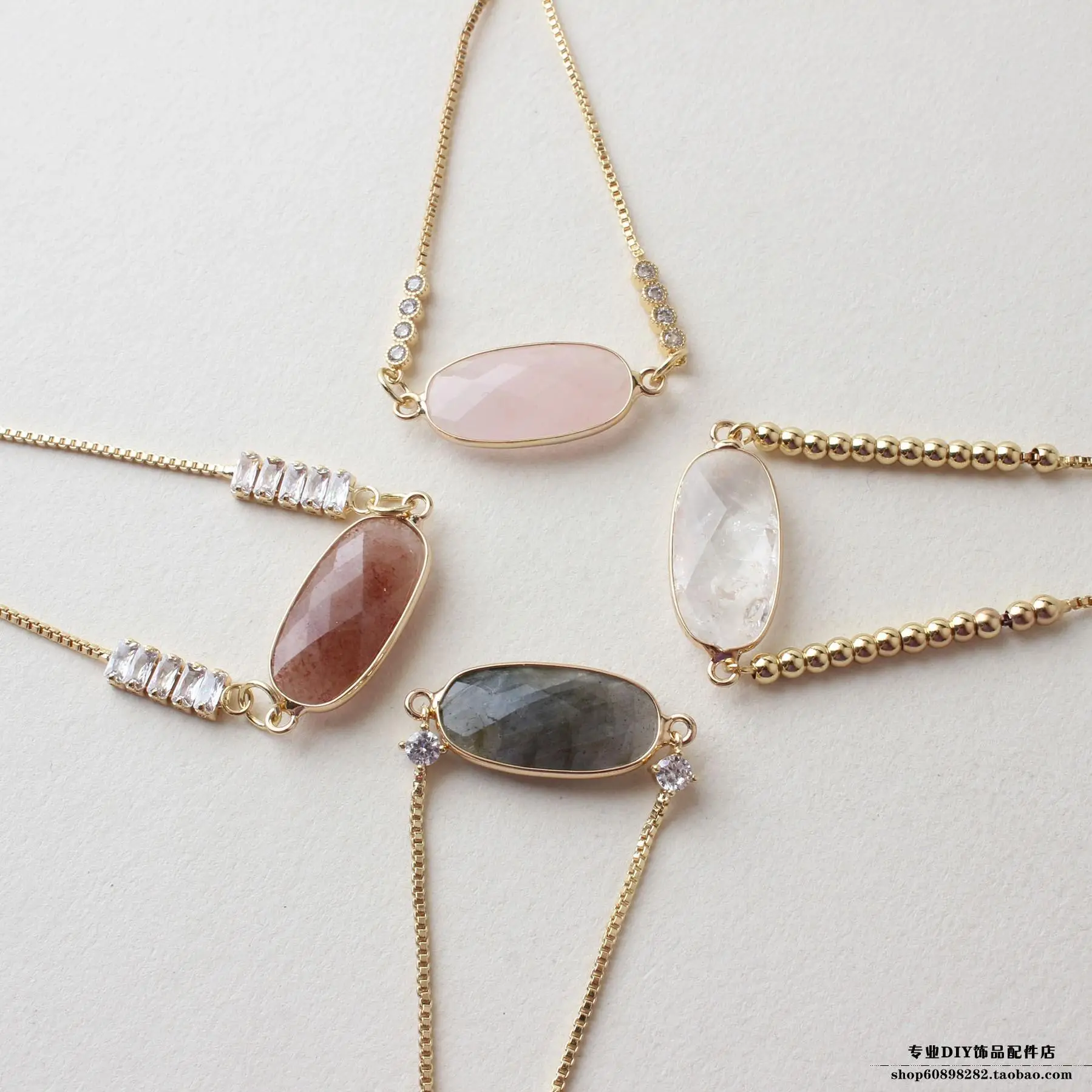 Oval Natural Stone Earrings & Bracelets Set — feature 6