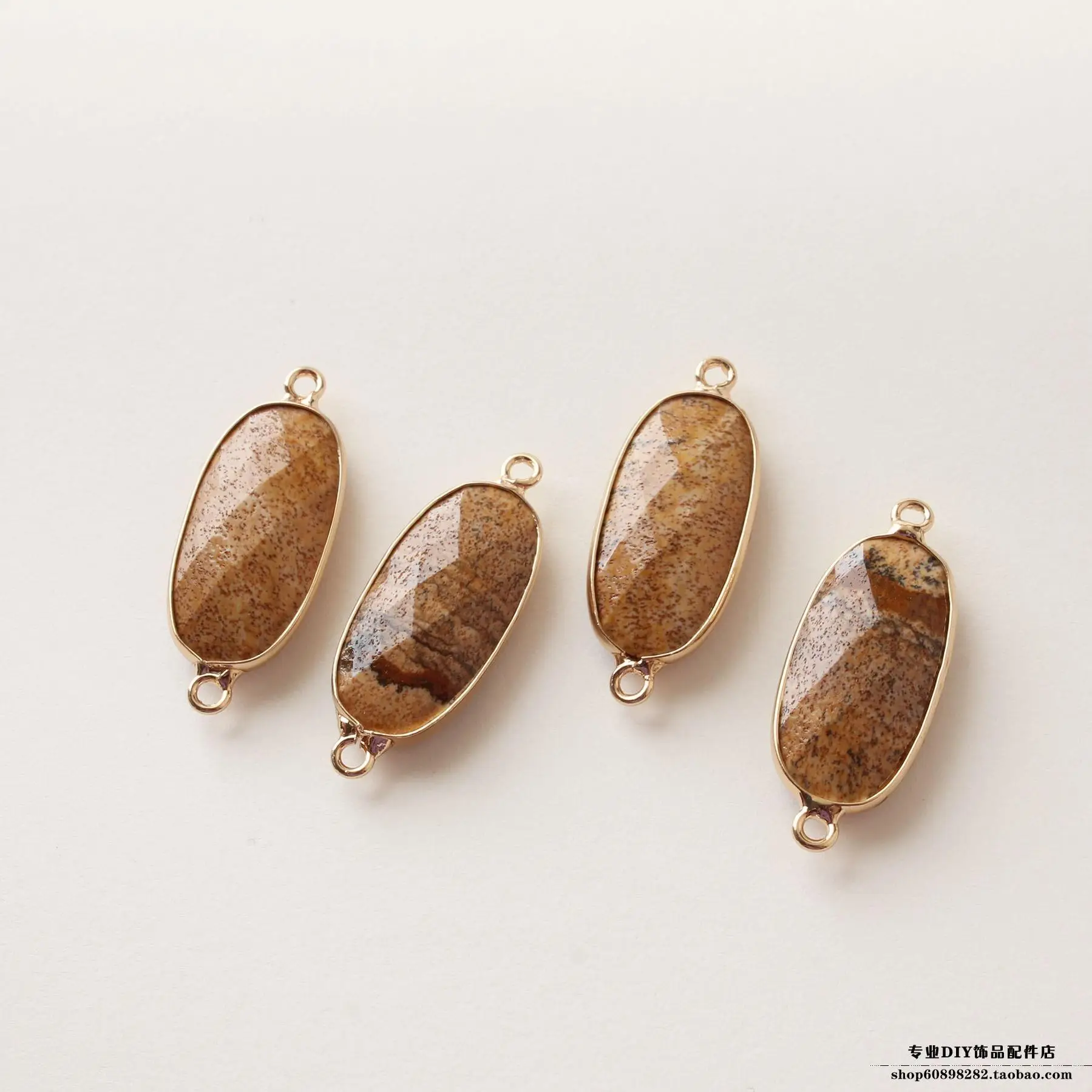 Oval Natural Stone Earrings & Bracelets Set - Image 4